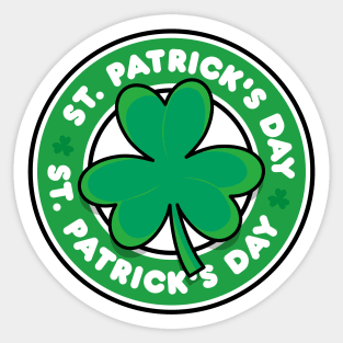 St Patrick's Day Shamrock Sticker
